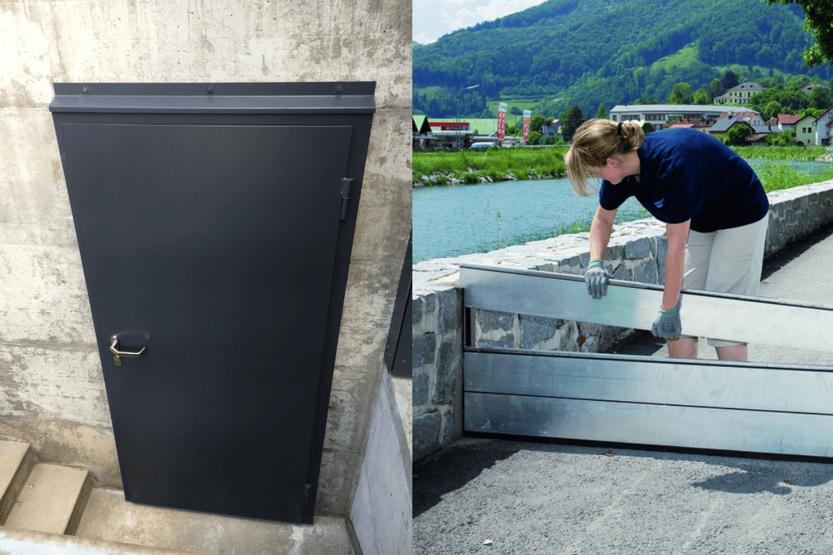Hochwasserschutztür — Aufbau und Funktionsweise