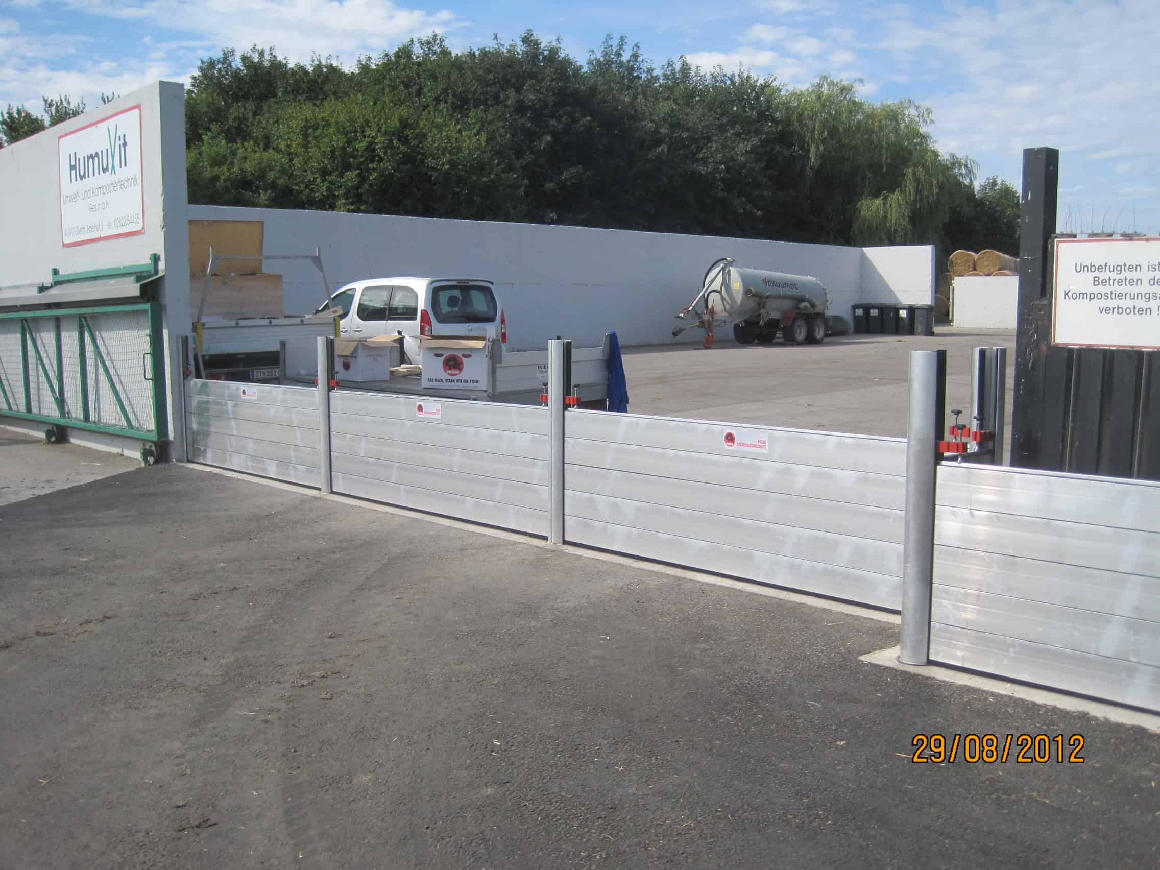 Aluminium-Dammbalken-System — eingebaut